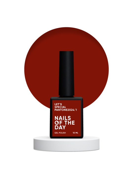 "Let's Special Pantone 2024/1 NAILSOFTHEDAY (NOTD) – trwały lakier hybrydowy w czerwonym odcieniu."