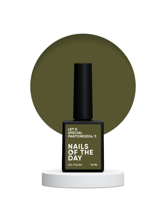 "Let's Special Pantone 2024/3 NAILSOFTHEDAY (NOTD) – profesjonalny lakier hybrydowy w kolorze zieleni khaki."