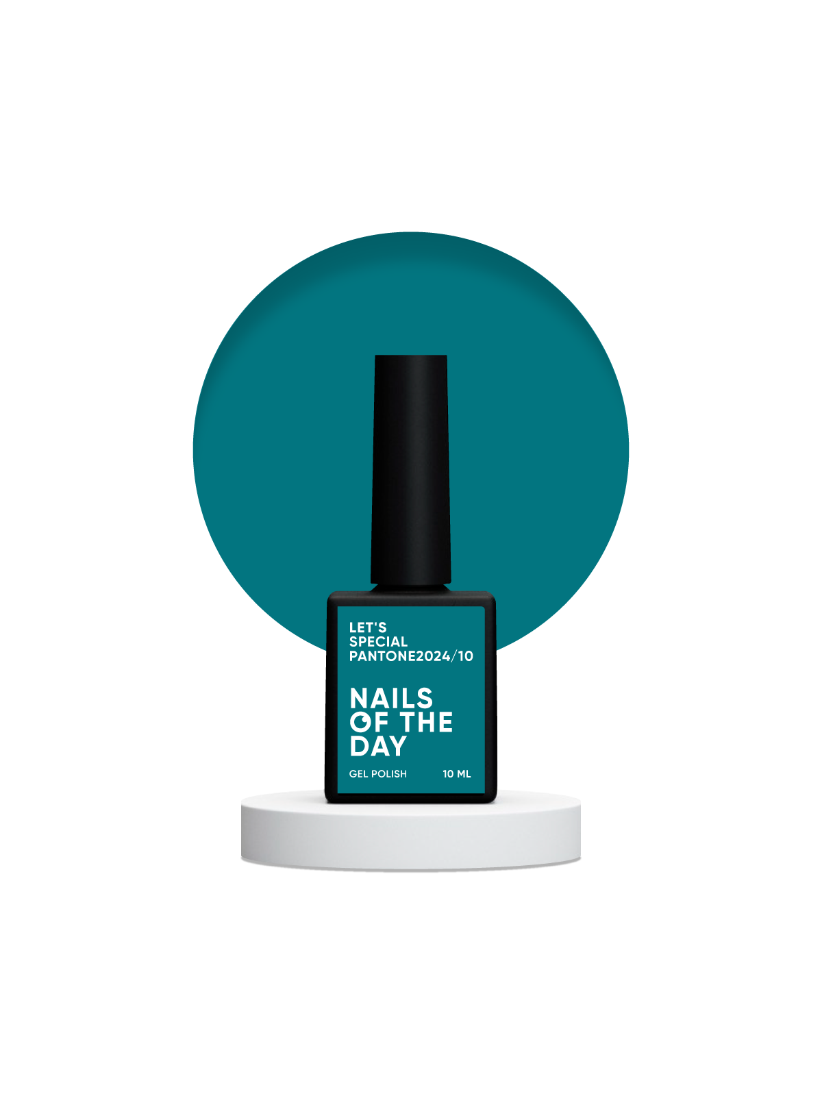 "Let's Special Pantone 2024/10 NAILSOFTHEDAY (NOTD) – profesjonalny lakier hybrydowy w turkusowym odcieniu."