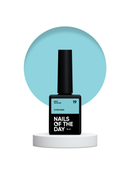 Cover Base NEW 19 Nailsoftheday – Półprzezroczysta Baza w Jasnym Błękitnym Odcieniu