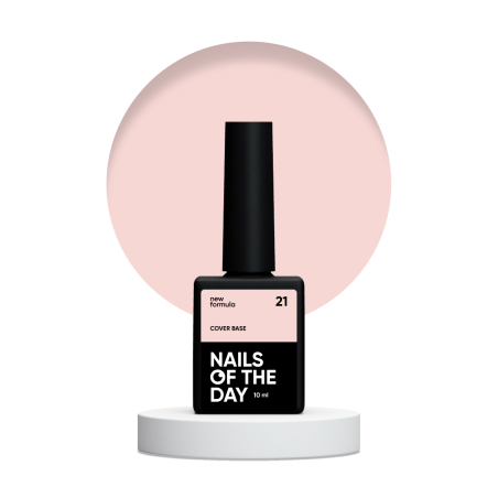 Cover Base NEW 21 Nailsoftheday – Półprzezroczysta Brzoskwiniowa Baza Hybrydowa