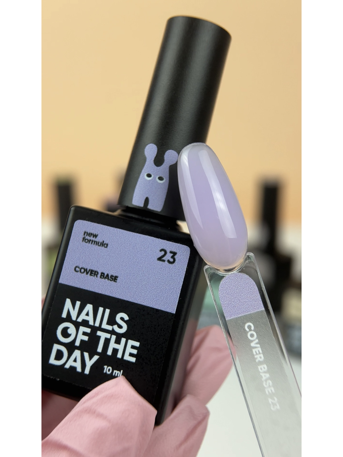 Cover Base NEW 23 Nailsoftheday – Półprzezroczysta Liliowa Baza Hybrydowa