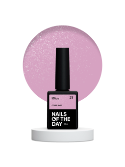 Cover Base NEW 27 Nailsoftheday – Różowa Baza ze Srebrnymi Drobinkami