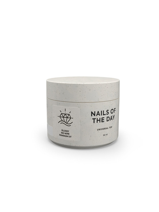 Universal Top NAILSOFTHEDAY – efekt wysoki połysk, wykończenie no wipe 30 ml