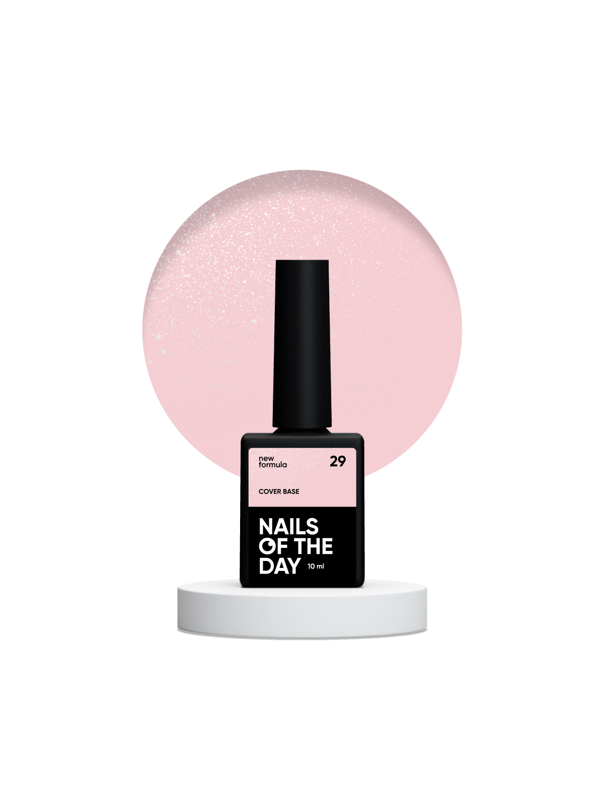 Cover Base NEW 29 Nailsoftheday – Beżowa Baza z Srebrnym Shimmerem