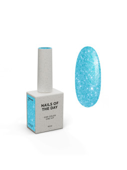 Paradise Gel Polish 07 NAILSOFTHEDAY – turkusowy lakier hybrydowy ze srebrnymi płatkami