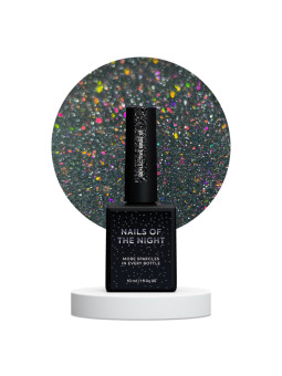 Reflective Base 01 NAILSOFTHENIGHT – odblaskowa baza ze srebrno-różową drobinką