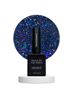 Reflective Base 02 NAILSOFTHENIGHT – odblaskowa baza z granatowo-niebieską drobinką