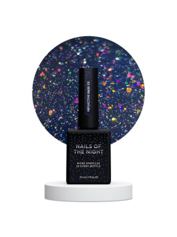 Reflective Base 03 NAILSOFTHENIGHT — baza odblaskowa (flash) z fioletowo-różową drobinką | PILNE.SHOP