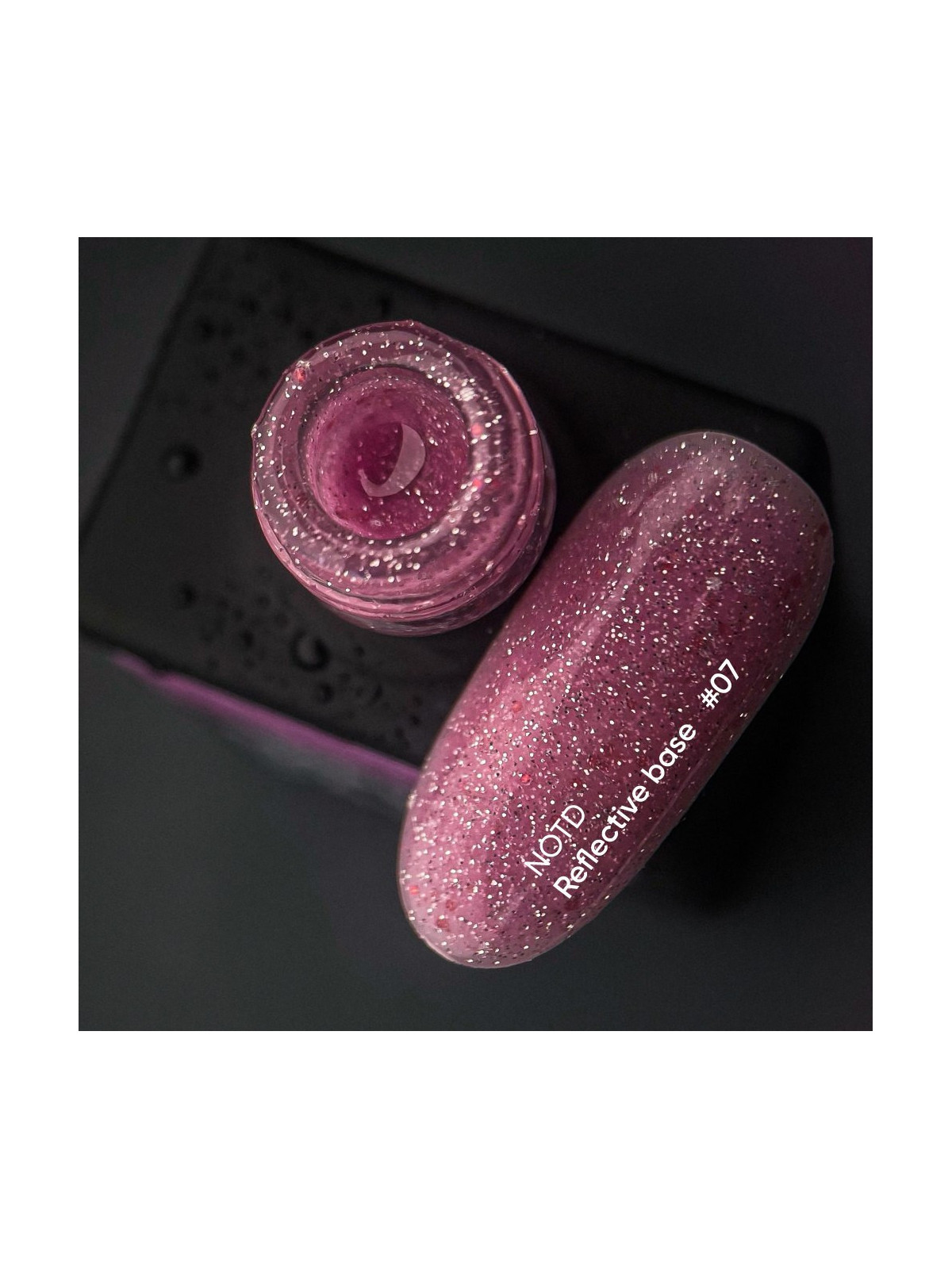 Reflective Base 07 – mikro-drobinka jaskrawo-różowa, efekt flash