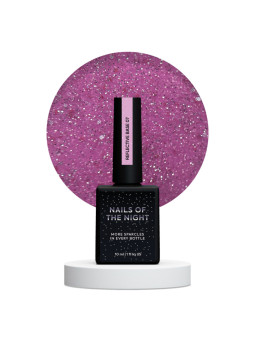 Reflective Base 07 NAILSOFTHENIGHT – odblaskowa baza z jaskrawo-różową drobinką