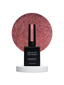 Reflective Base 08 NAILSOFTHENIGHT – odblaskowa baza z brzoskwiniową drobinką