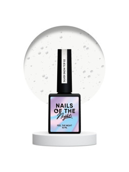 Top hybrydowy Silver Snow NAILSOFTHENIGHT z efektem srebrnych cząsteczek