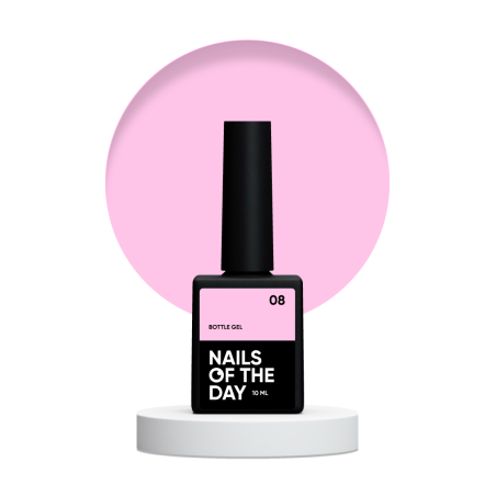 Bottle Gel 08 NAILSOFTHEDAY – Profesjonalny Chłodno-Różowy Żel Budujący