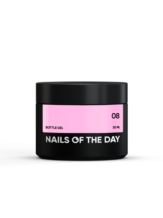 Bottle Gel 08 NAILSOFTHEDAY – Profesjonalny Chłodno-Różowy Żel Budujący