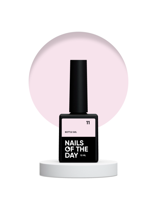 Bottle Gel 11 NAILSOFTHEDAY – Profesjonalny Kryjący Bladoróżowy Żel Budujący