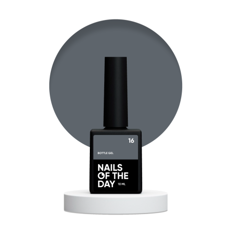 Bottle Gel 16 NAILSOFTHEDAY – Profesjonalny Kryjący Szary Żel Budujący
