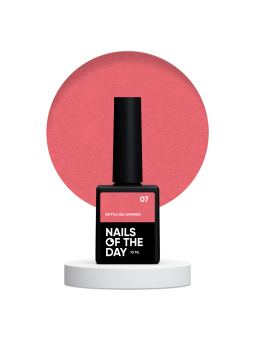 Bottle Gel Shimmer 07 NAILSOFTHEDAY – Kryjący Czerwony Żel Budujący ze Srebrną Drobinką