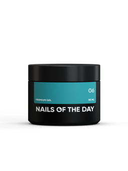 Premium Gel 06 NAILSOFTHEDAY – Kryjący Turkusowy Żel Budujący do Paznokci