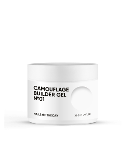 Camouflage Builder Gel 01 NAILSOFTHEDAY – Mleczno-Biały Żel Kamuflujący do Paznokci