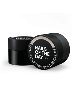 Opal Reflective Builder Gel 05 NAILSOFTHEDAY – Beżowy Żel Budujący z Opalizującym Połyskiem i Drobinkami