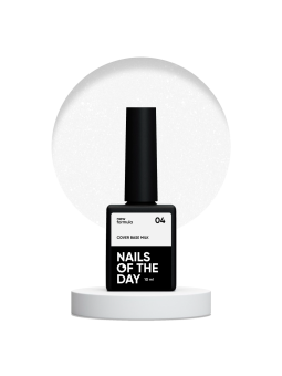 Cover Base NEW Milk 04 Nailsoftheday – Mleczna Baza Hybrydowa z Brokatem