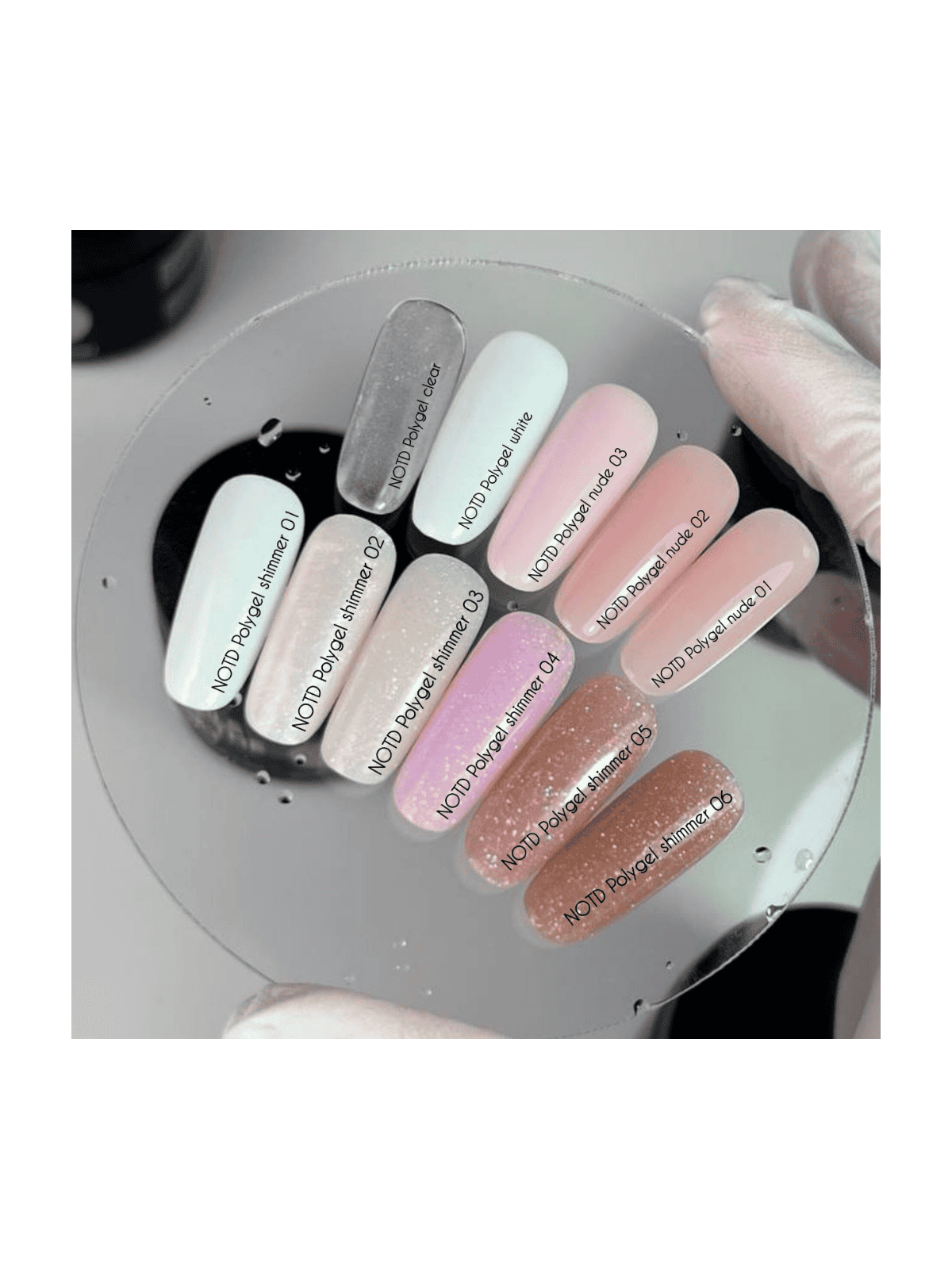 Polygel Shimmer 03 NAILSOFTHEDAY – Mleczno-Biały Akrylożel z Drobinkami do Przedłużania i Modelowania Paznokci