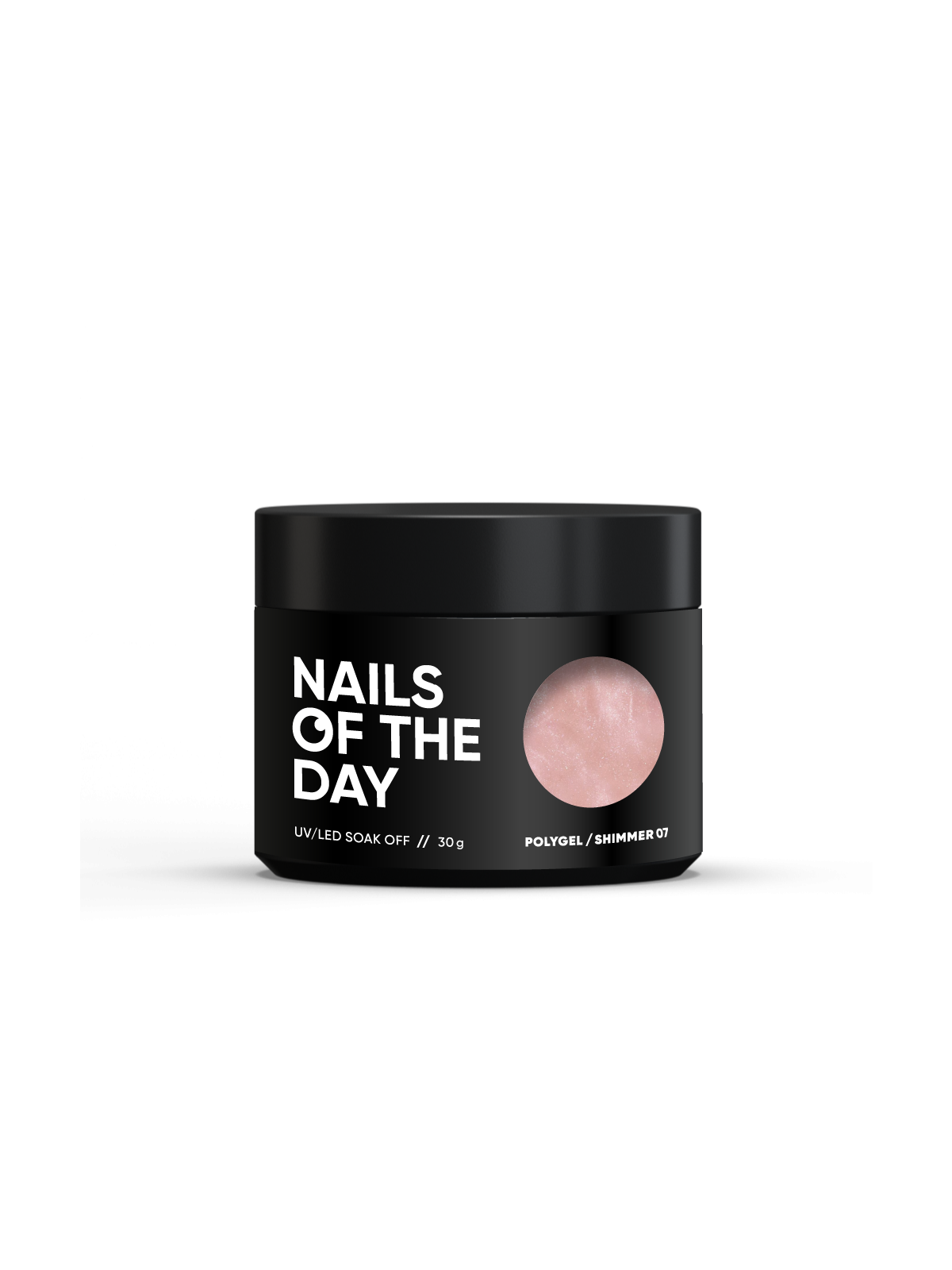 Polygel Shimmer 07 NAILSOFTHEDAY – Różowy Nude Akrylożel z Drobinkami do Przedłużania i Modelowania Paznokci