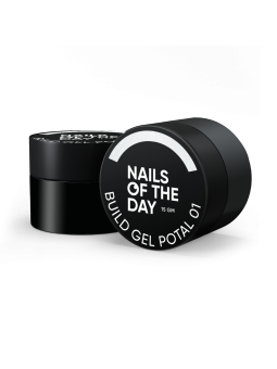 Build gel Potal 01 NAILSOFTHEDAY – Mleczny Żel Budujący z Płatkami Folii